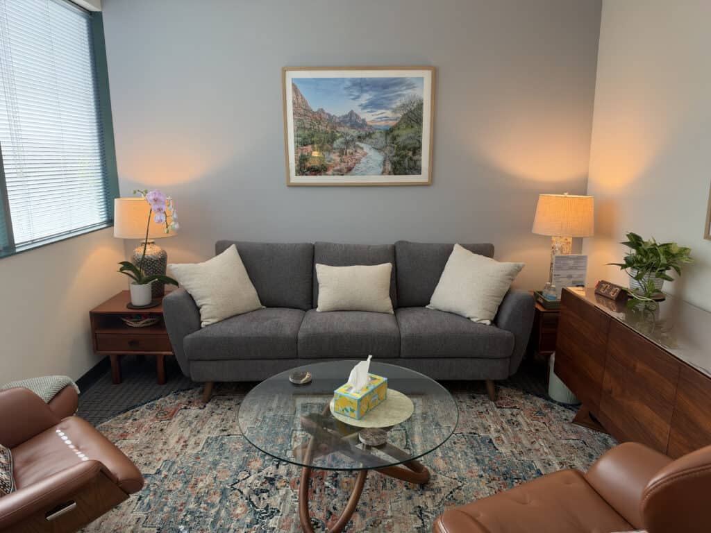 picture of my Encinitas mental health therapy office for EMDR, trauma therapy, and depth psychotherapy